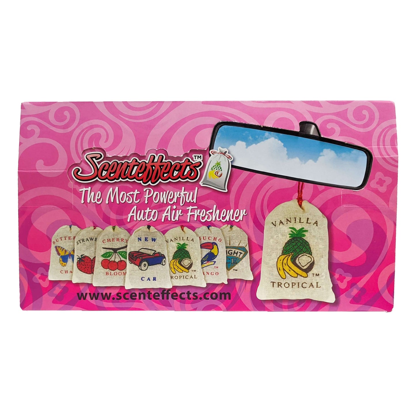 Scenteffects Small Hanging Pouch Air Fresheners, Display Box of 25