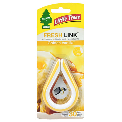 Golden Vanilla Scent Little Trees Fresh Link Air Freshener