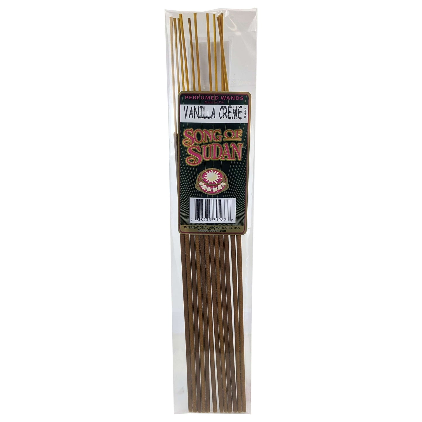 Song Of Sudan Handmade 11" Incense Sticks - Vanilla Crème Type Scent - 12 Sticks