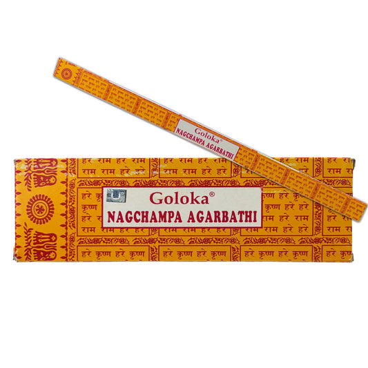 Goloka Nag Champa Agarbathi Incense Sticks, 8-Stick Square Packs