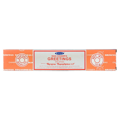 Satya Greetings Scent Incense Sticks, 15g Pack