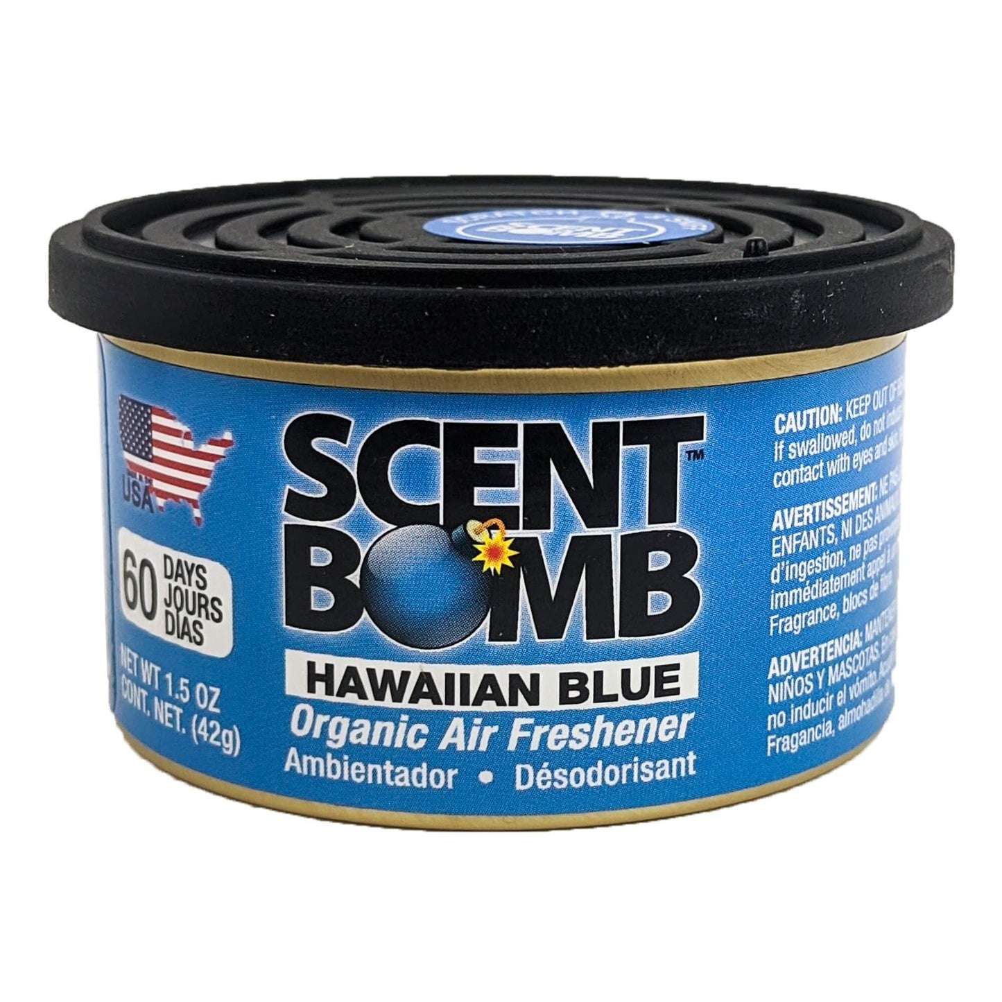 Hawaiian Blue Scent Bomb Organic Air Freshener Scent Can