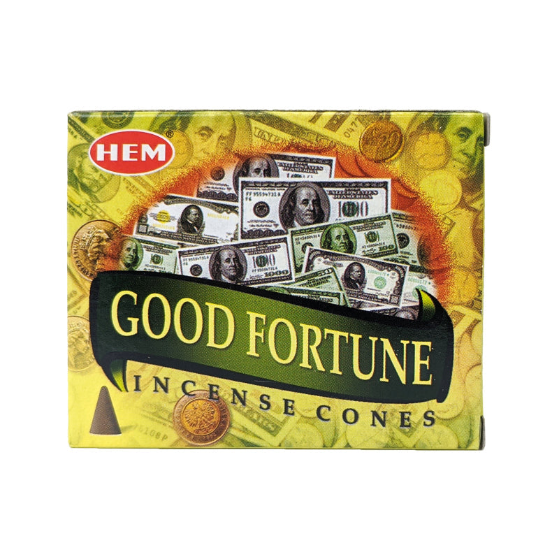HEM Good Fortune Scent Incense Cones, 10 Cone Pack