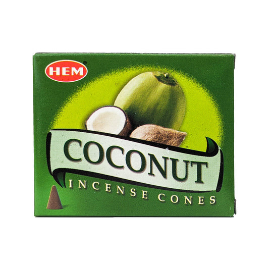 HEM Coconut Scent Incense Cones, 10 Cone Pack