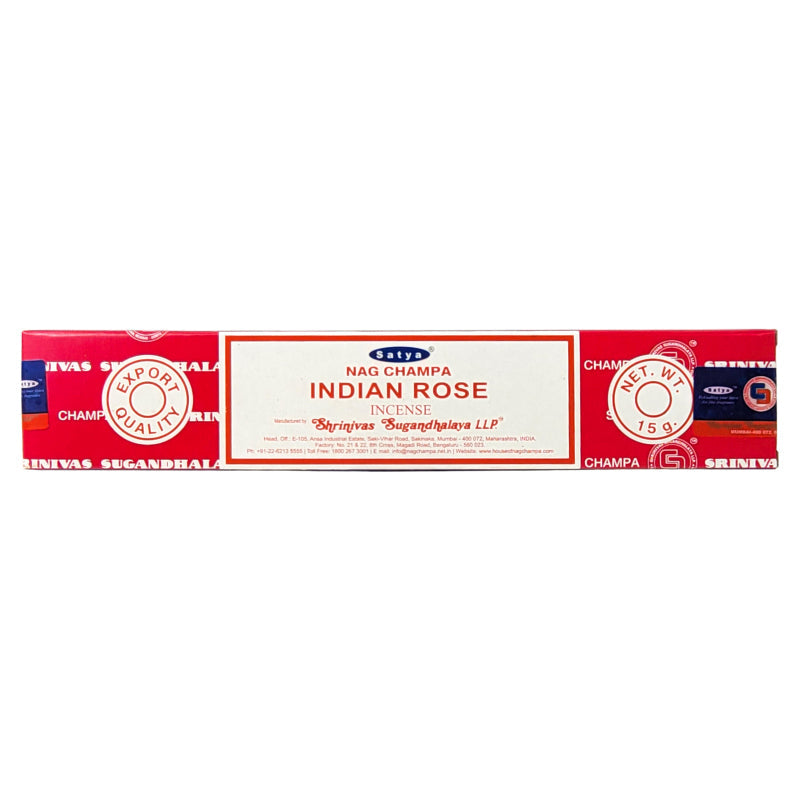 Satya Indian Rose Scent Incense Sticks, 15g Pack