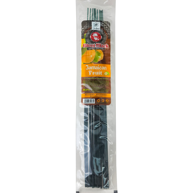 Jamaican Fruit Scent 10.5" Blunt Black Incense, 12-Stick Pack