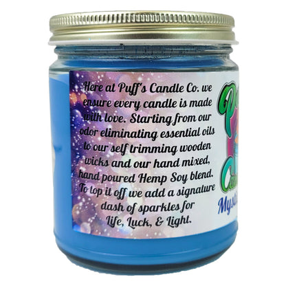 Mystic Mist Scent 9oz No Pendy Jar Candle, Puff's Candle Co