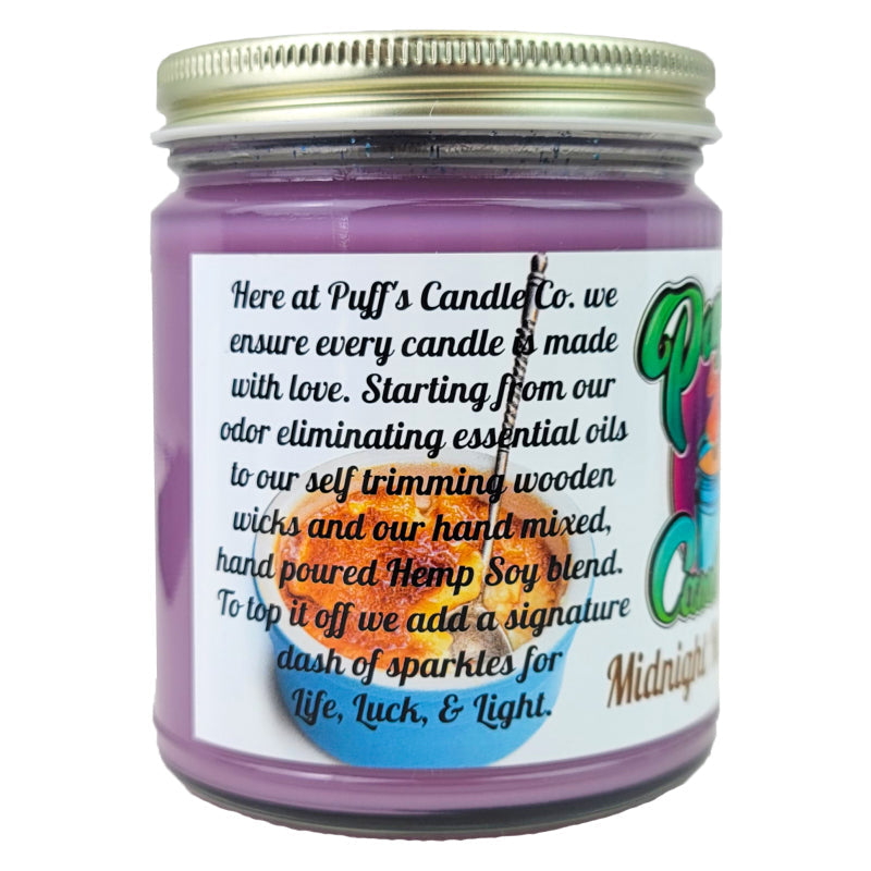 Midnight Munchies Scent 9oz No Pendy Jar Candle, Puff's Candle Co