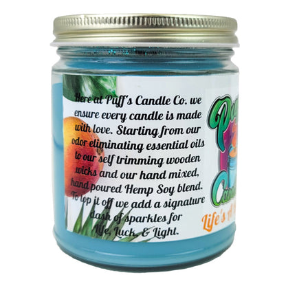 Life's A Beach Scent 9oz No Pendy Jar Candle, Puff's Candle Co