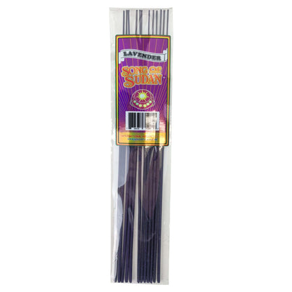 Song Of Sudan Handmade 11" Incense Sticks - Lavender Scent - 12 Sticks
