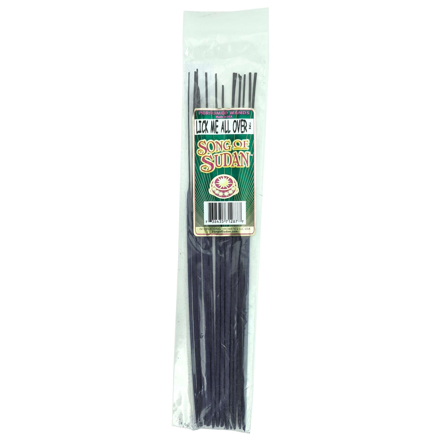 Song Of Sudan Handmade 11" Incense Sticks - Lick Me All Over Type Scent - 12 Sticks