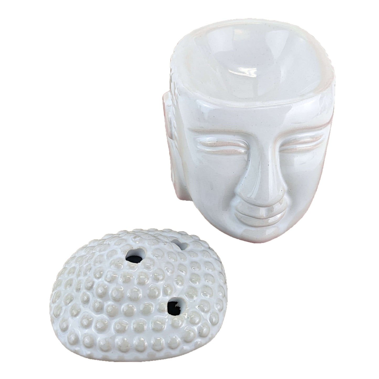 Aromar Buddha Ceramic Oil Warmer, White