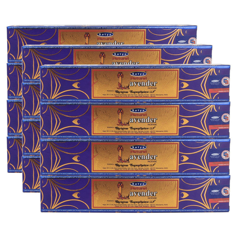 Satya Natural Lavender Incense Sticks/Agarbatti | 15 Grams x 12 Packs