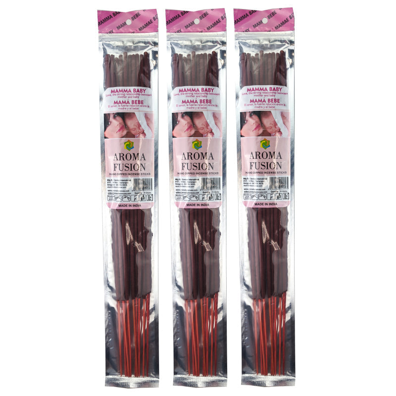 Mamma Baby Scent Aroma Fusion 19" Jumbo Incense, 10-Stick Pack