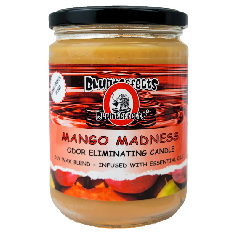 Mango Madness 5" Blunteffects Odor Eliminating Glass Jar Candle