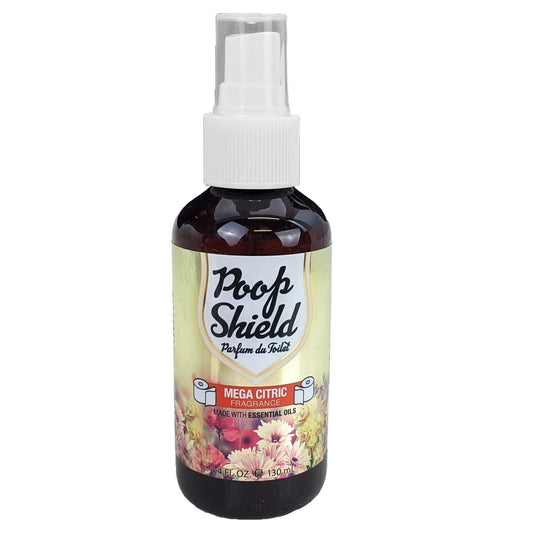 Mystic Romance Poop Shield Restroom Spray 4.4oz, Mega Citric Scent