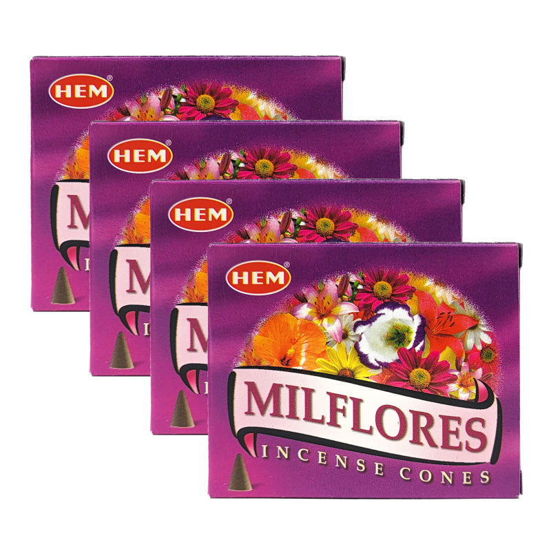 HEM Milflores Scent Incense Cones, 10 Cone Pack