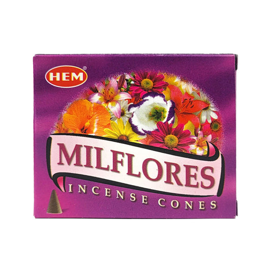 HEM Milflores Scent Incense Cones, 10 Cone Pack