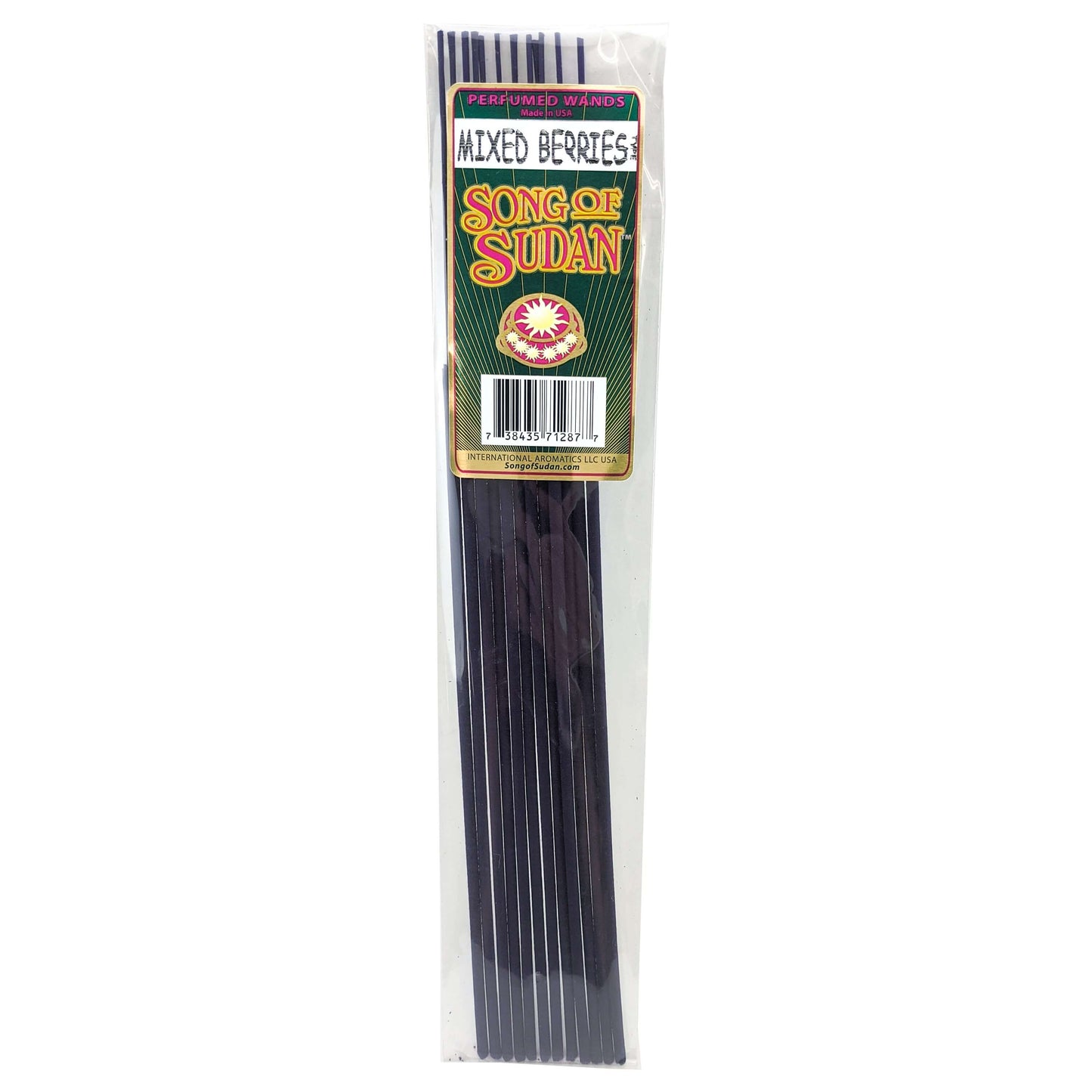 Song Of Sudan Handmade 11" Incense Sticks - Mixed Berries Type Scent - 12 Sticks