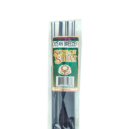 Song Of Sudan Handmade 11" Incense Sticks - Ocean Breeze Type Scent - 12 Sticks