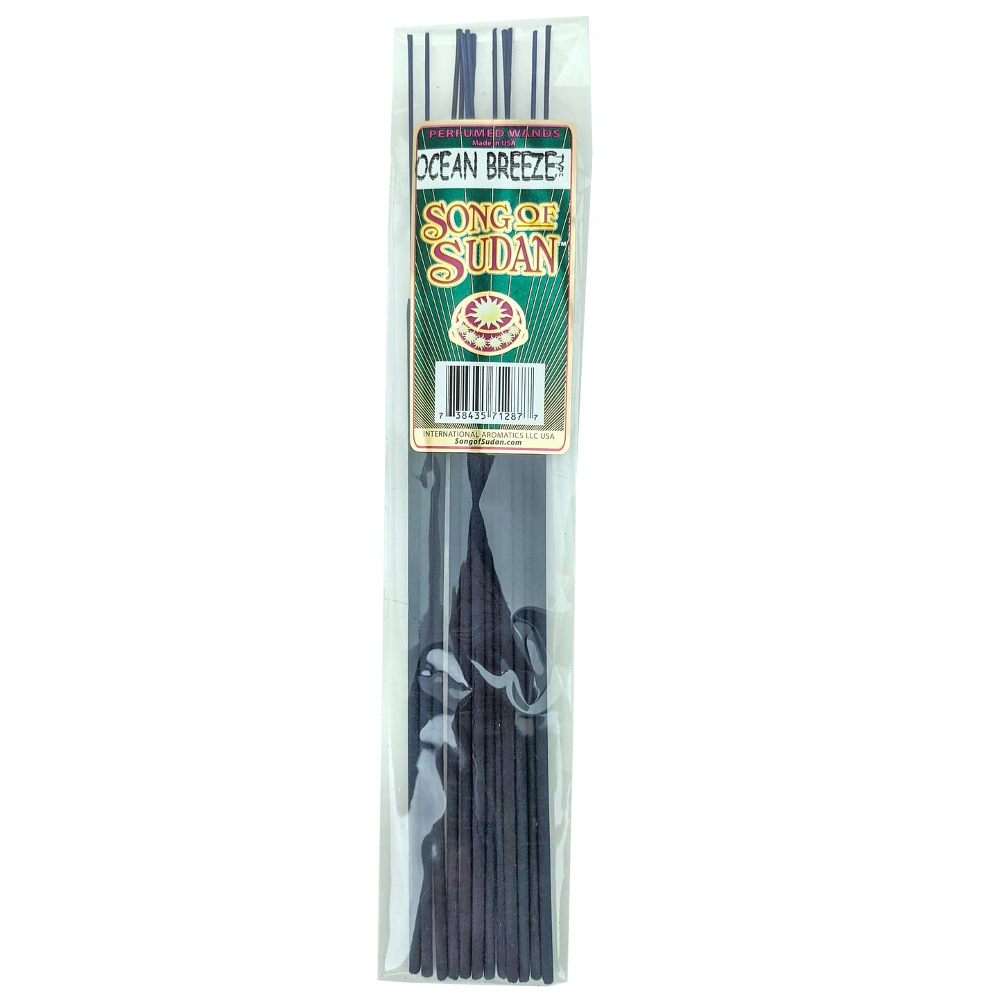 Song Of Sudan Handmade 11" Incense Sticks - Ocean Breeze Type Scent - 12 Sticks