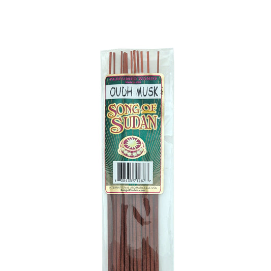 Song Of Sudan Handmade 11" Incense Sticks - Oudh Musk Type Scent - 12 Sticks