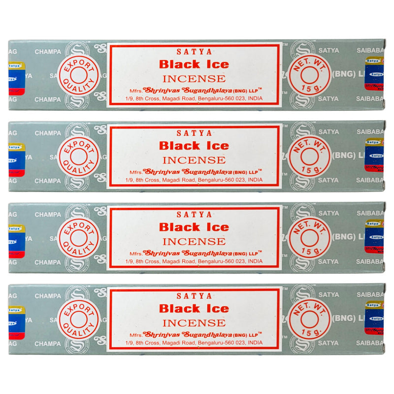 Black Ice Incense Sticks by Satya BNG, 15g Packs