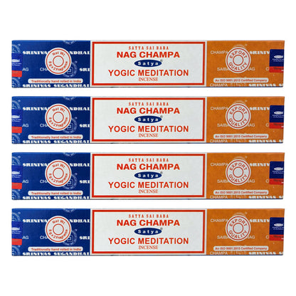 Satya Nag Champa + Yogic Meditation Incense Sticks, 16g Combo Pack