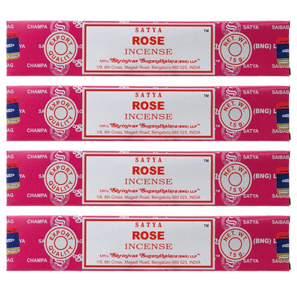 Rose Incense Sticks by Satya BNG, 15g Packs