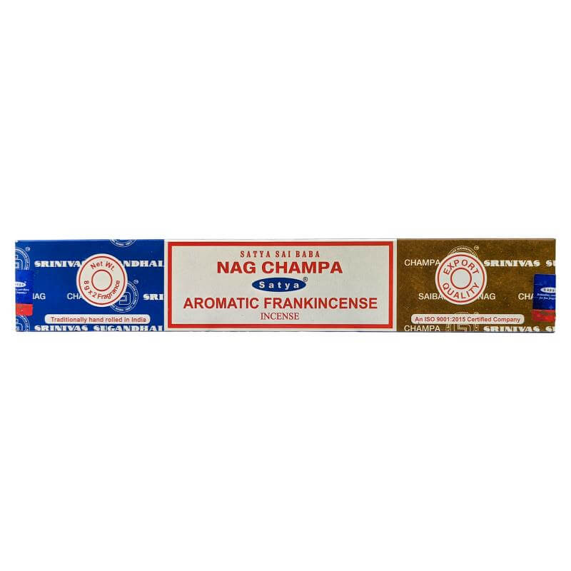 Satya Nag Champa + Aromatic Frankincense Incense Sticks, 16g Combo Pack