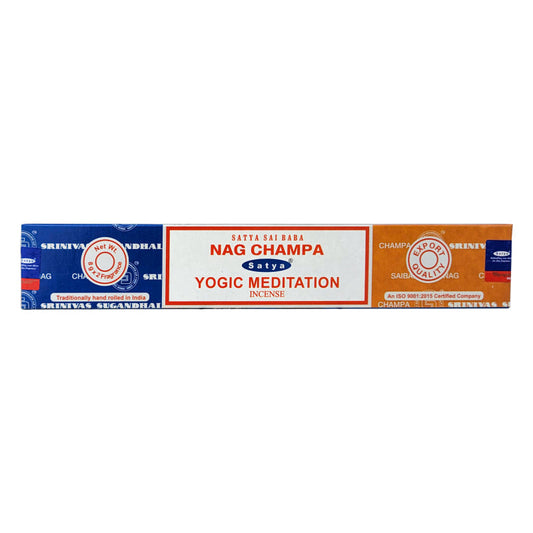 Satya Nag Champa + Yogic Meditation Incense Sticks, 16g Combo Pack