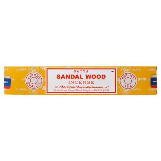 Sandalwood Incense Sticks by Satya BNG, 15g Packs