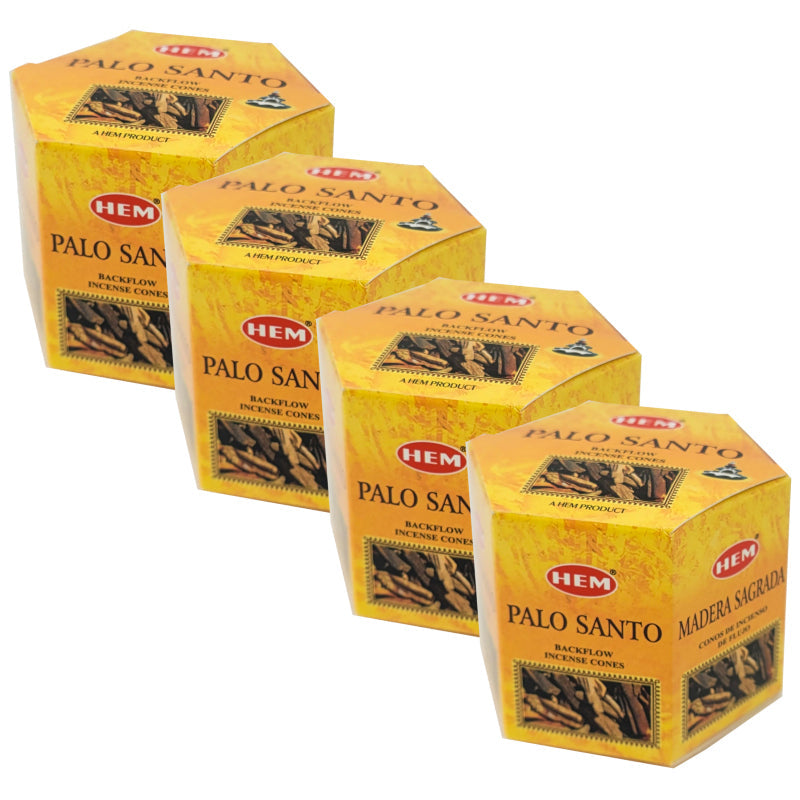 HEM Backflow Incense Cones, 40 Cone Pack, Palo Santo