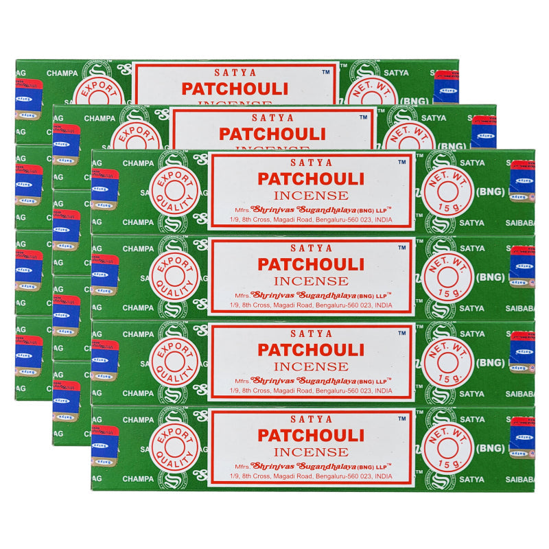 Patchouli Incense Sticks by Satya BNG, 15g Packs
