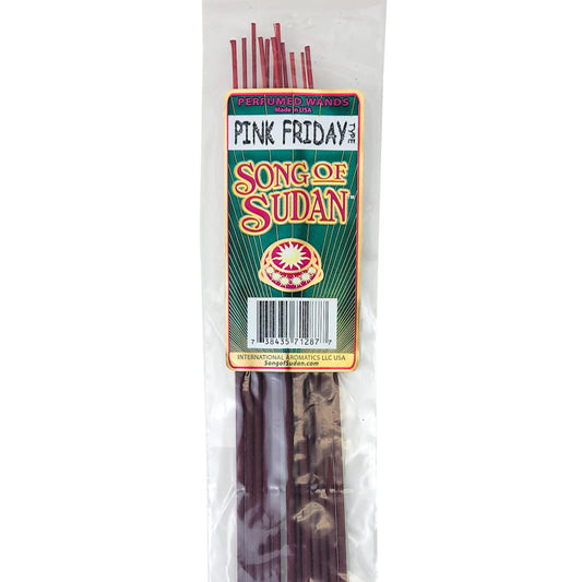 Song Of Sudan Handmade 11" Incense Sticks - Pink Friday Type Scent - 12 Sticks