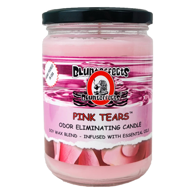 Pink Tears 5" Blunteffects Odor Eliminating Glass Jar Candle