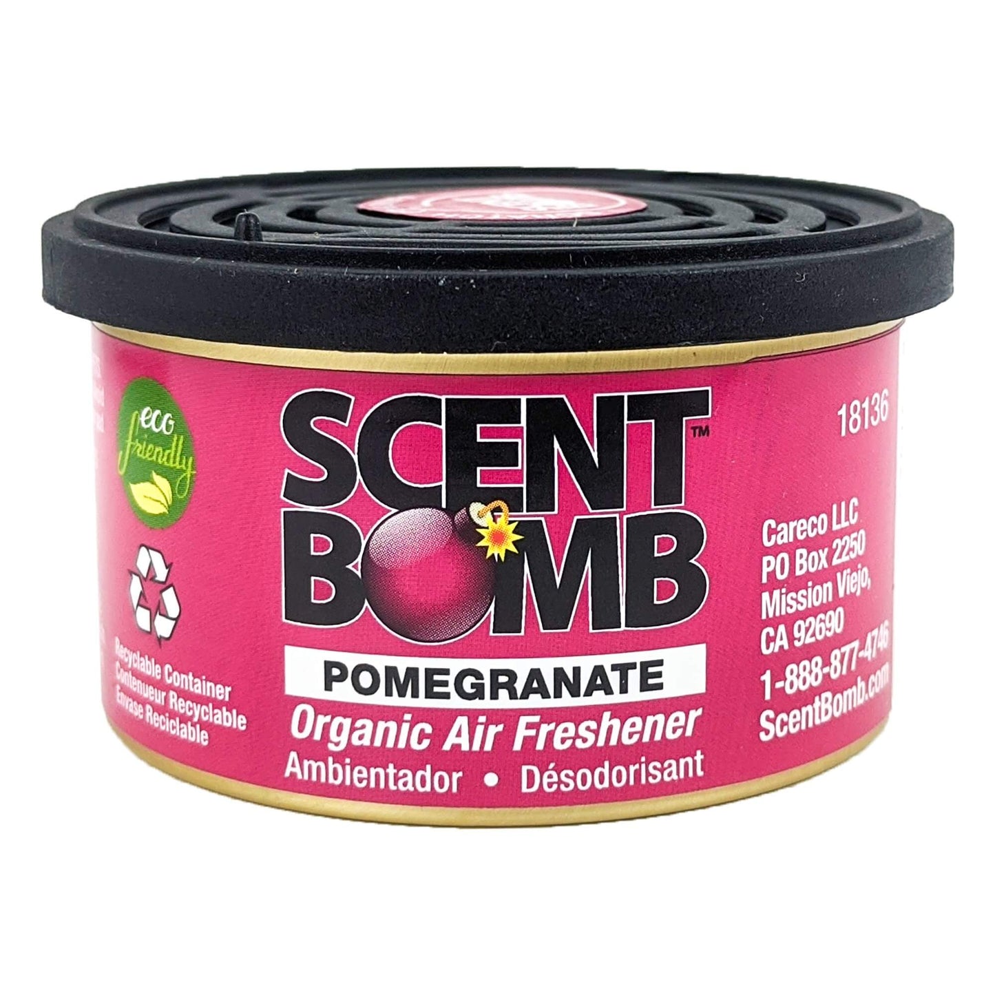 Pomegranate Scent Bomb Organic Air Freshener Scent Can