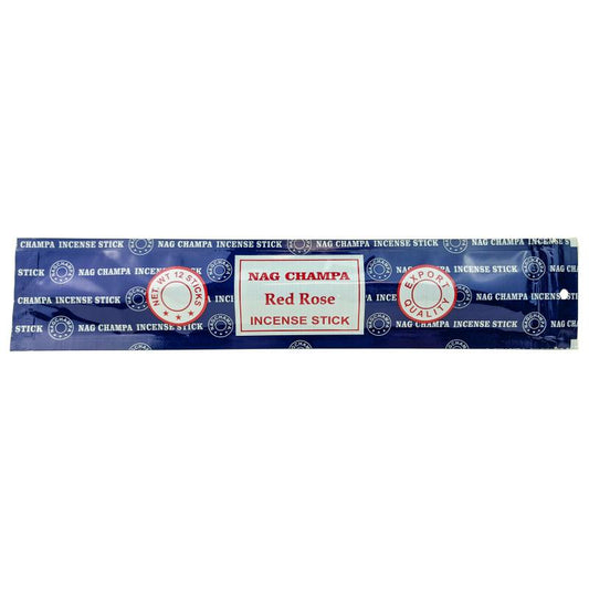 Red Rose Scent, Satya 11" Incense, 12-Stick Soft Pack