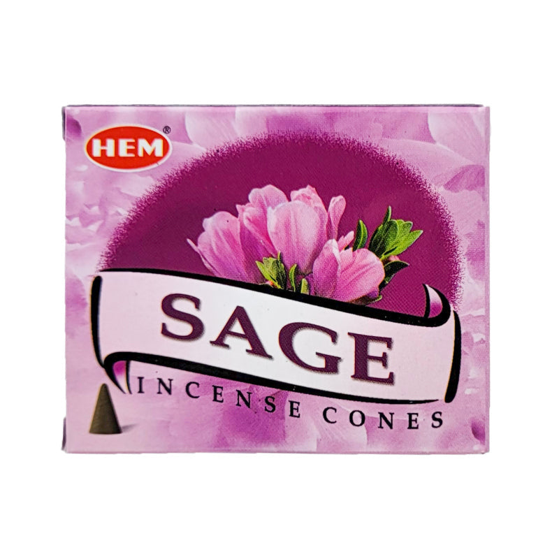 HEM Sage Scent Incense Cones, 10 Cone Pack