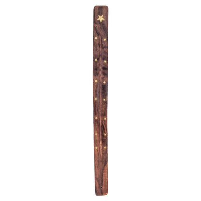 Jumbo Wood Incense Burner & Ash Catcher, Star Design, 18"