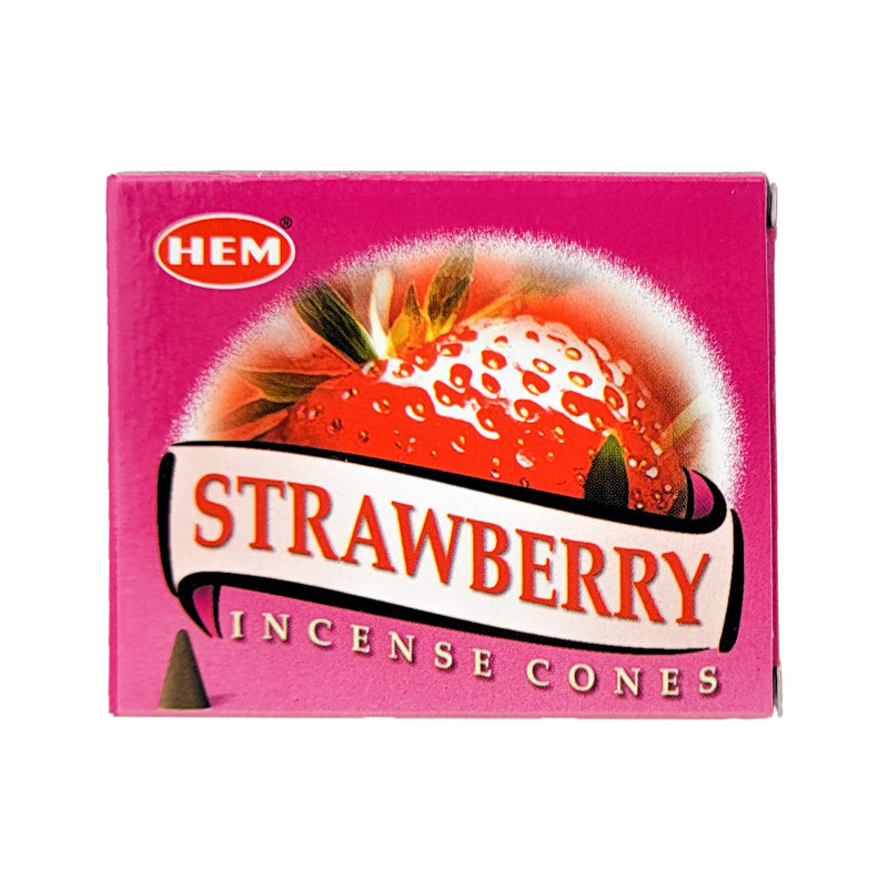 HEM Strawberry Scent Incense Cones, 10 Cone Pack