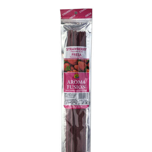 Strawberry Scent Aroma Fusion 19" Jumbo Incense, 10-Stick Pack