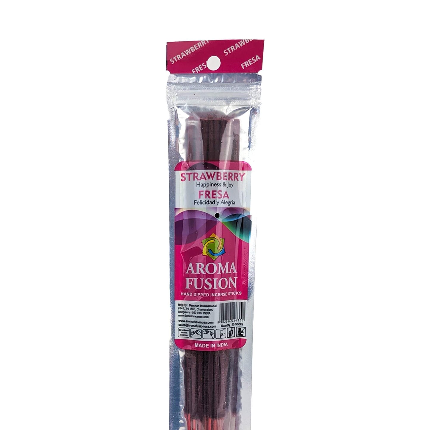 Aroma Fusion 11" Incense Sticks - Strawberry Scent