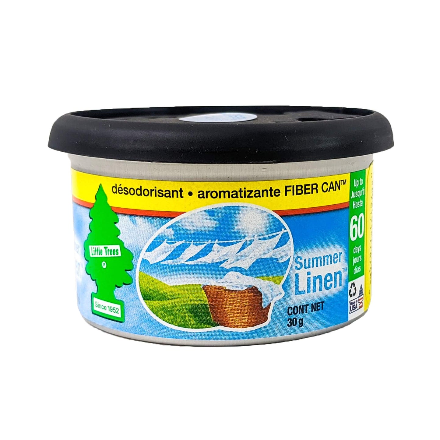 Little Trees Fiber Can Air Freshener, Summer Linen Scent