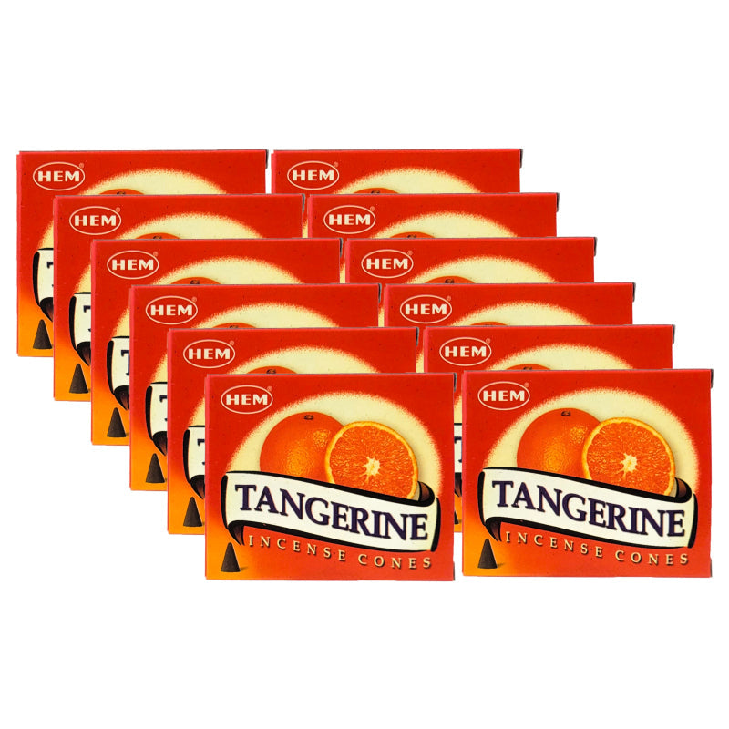 HEM Tangerine Scent Incense Cones, 10 Cone Pack