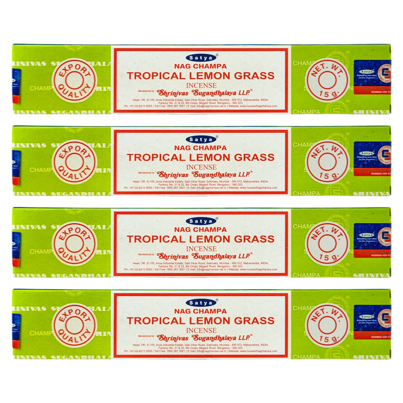 Satya Tropical Lemon Grass Scent Incense Sticks, 15g Pack