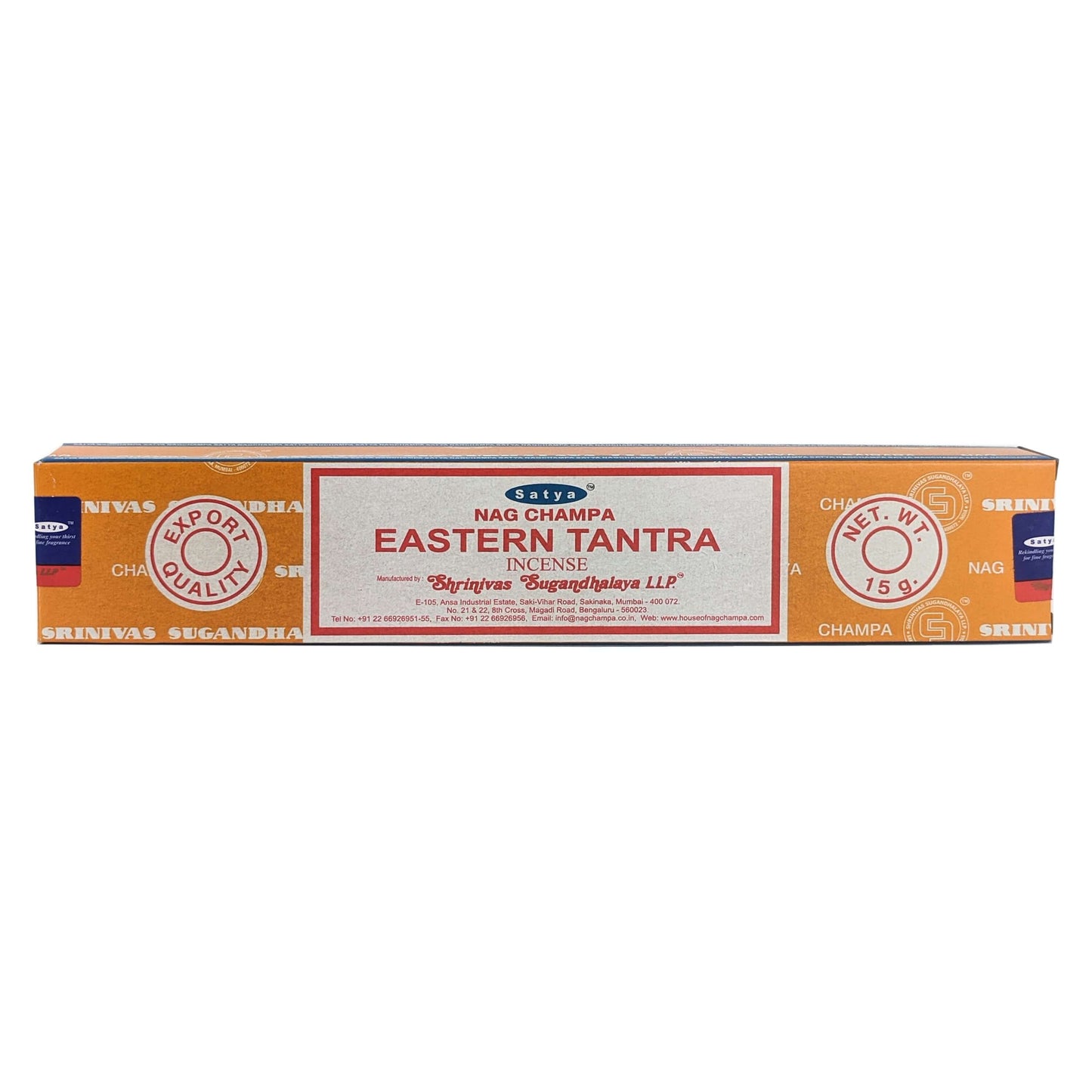 Satya Nag Champa Eastern Tantra Incense Sticks, 15g Pack