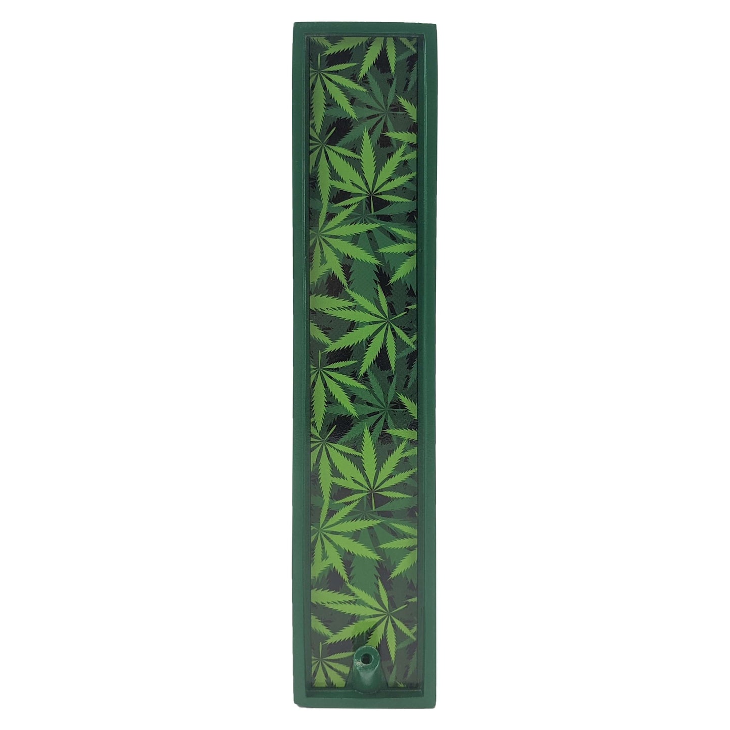 Novelty Poly Stone Incense Burner & Ash Catcher, Just Green Leaf Pattern