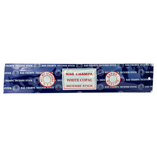White Copal Scent, Satya 11" Incense, 12-Stick Soft Pack