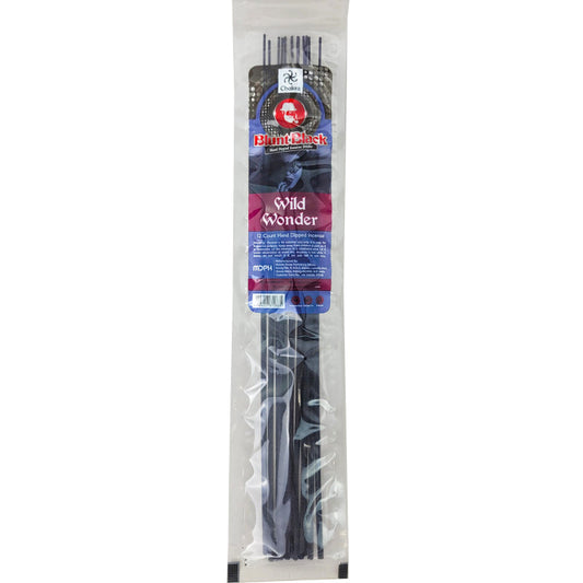 Wild Wonder Scent 10.5" Blunt Black Incense, 12-Stick Pack